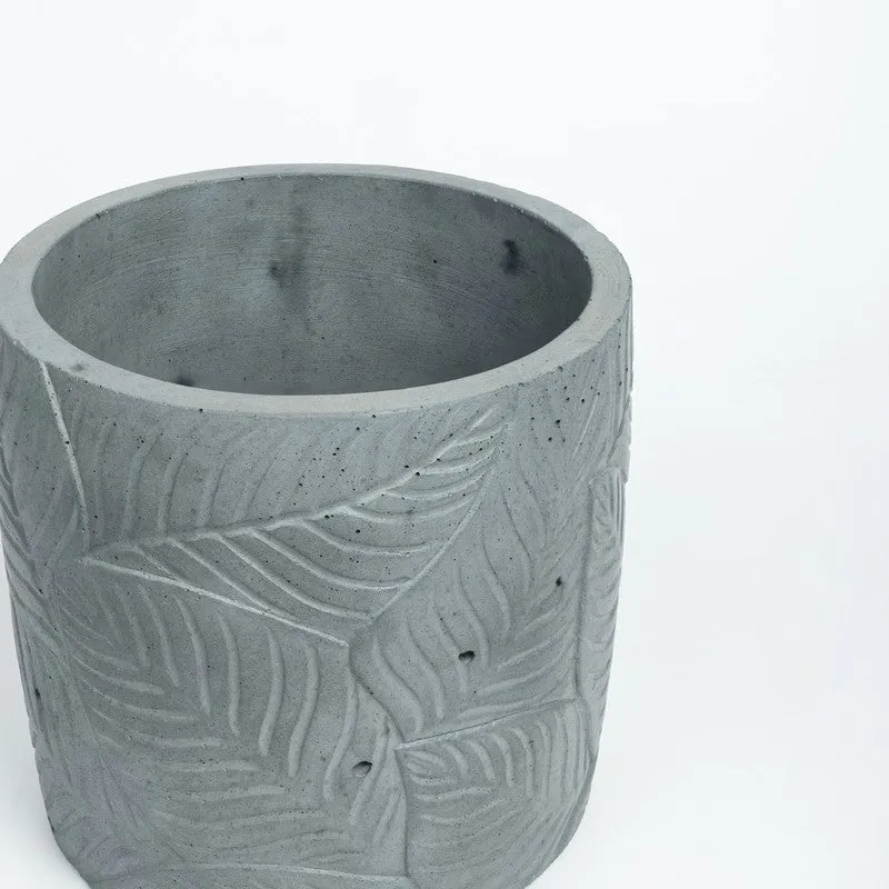 Leaf Print Planter - Grey media 4
