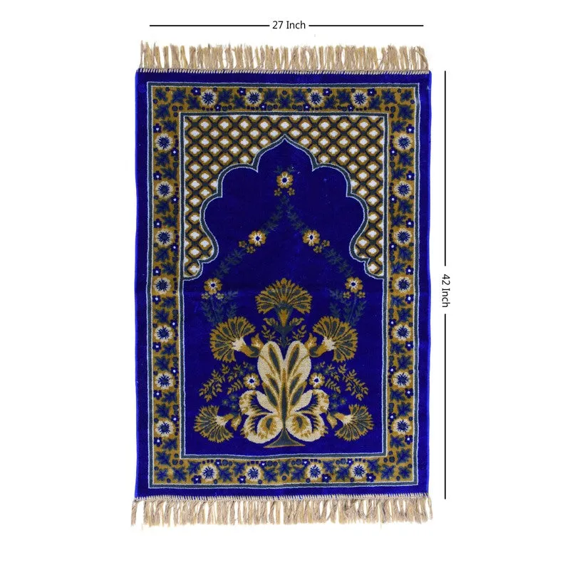 Noorara Velvet Prayer Mat - Blue media 6