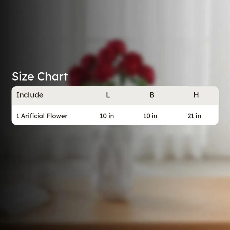Petalisse Rose Fabric Artificial Flower - Red media 9