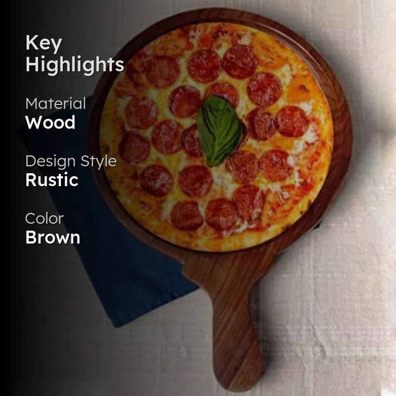 Natura Pizza Wood Serving Platter media 2