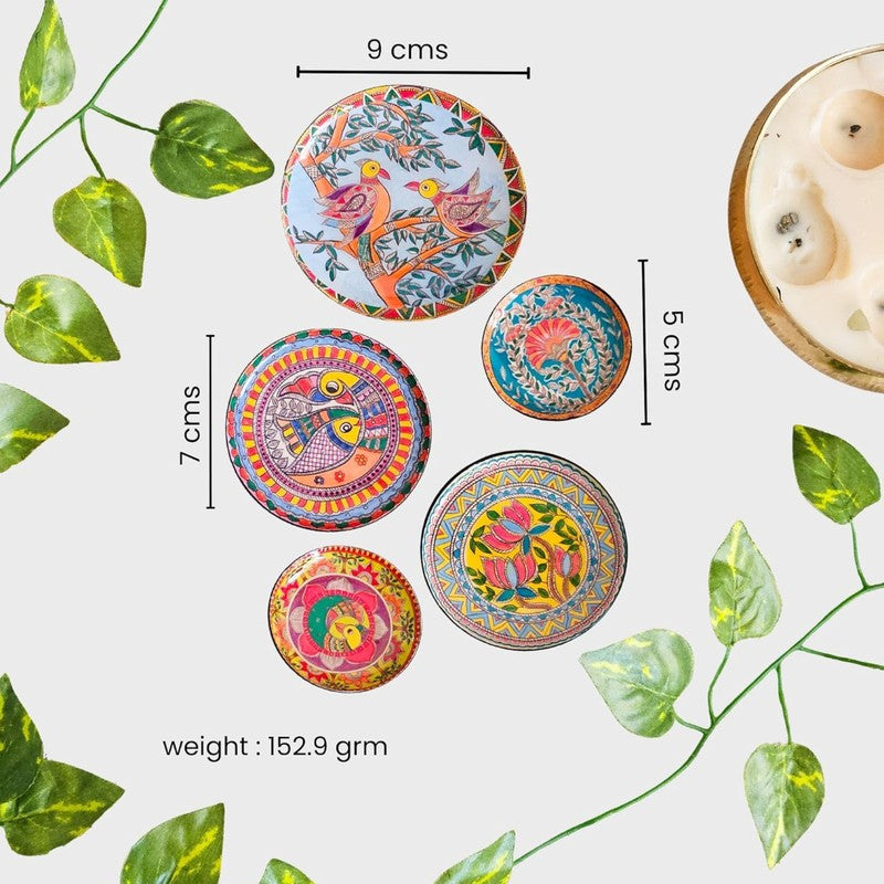 Madhubhani Garden Fridge Magnet - Set Of Five media 8