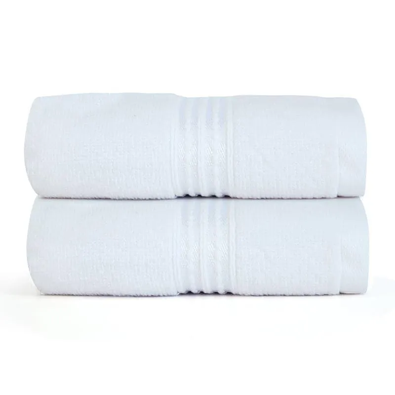Micro Cotton LuxeDry Solid Hand Towel (White) - Set Of Two media 4
