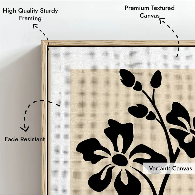 Bold Bloom Canvas Wall Painting With Brown Frame media 8