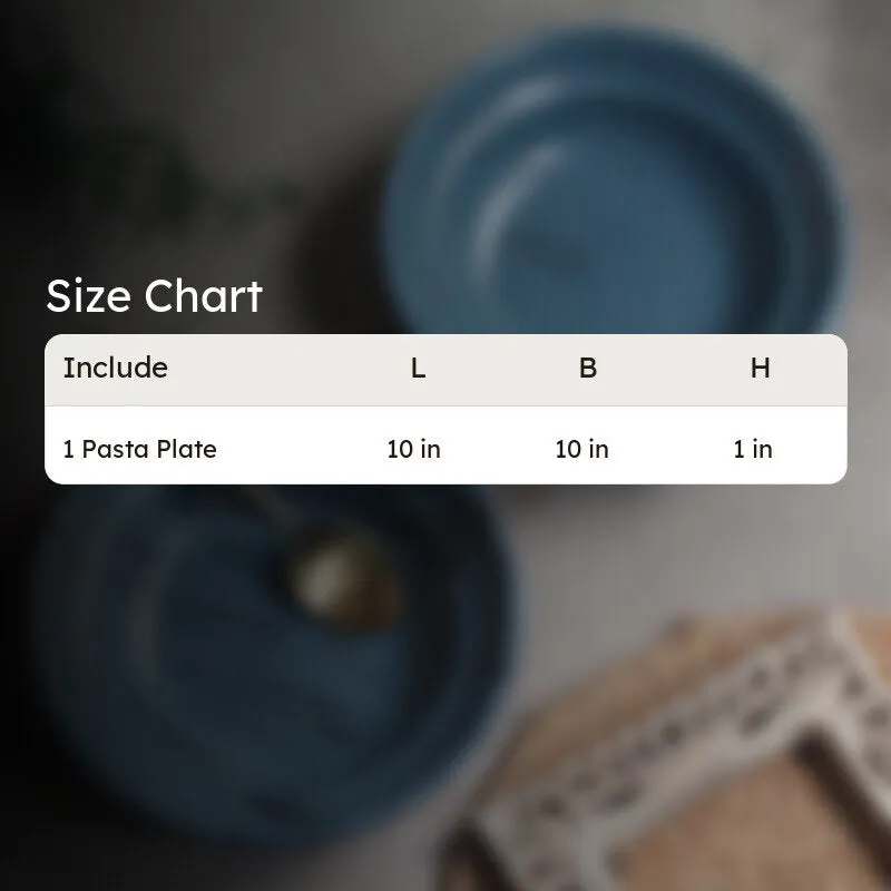 Imogen Ceramic Pasta Plate - Blue media 6