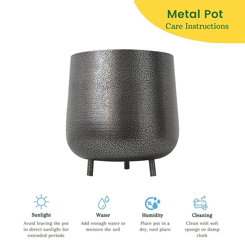 Zintra Metal Planter - Silver media 4