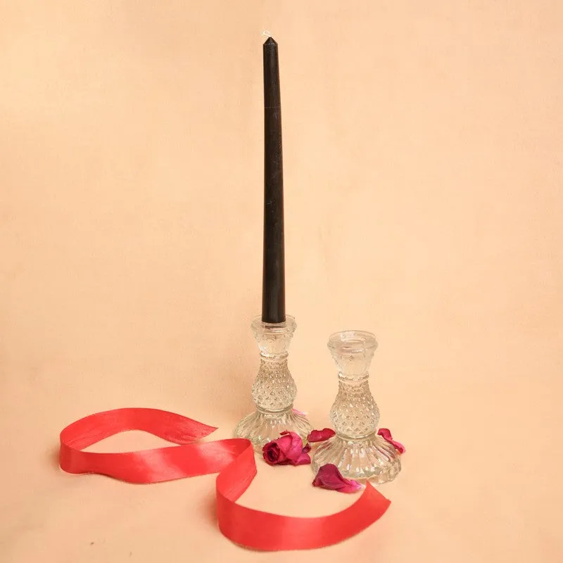 Velvet Petal Candles (Black) - Set Of Two media 7
