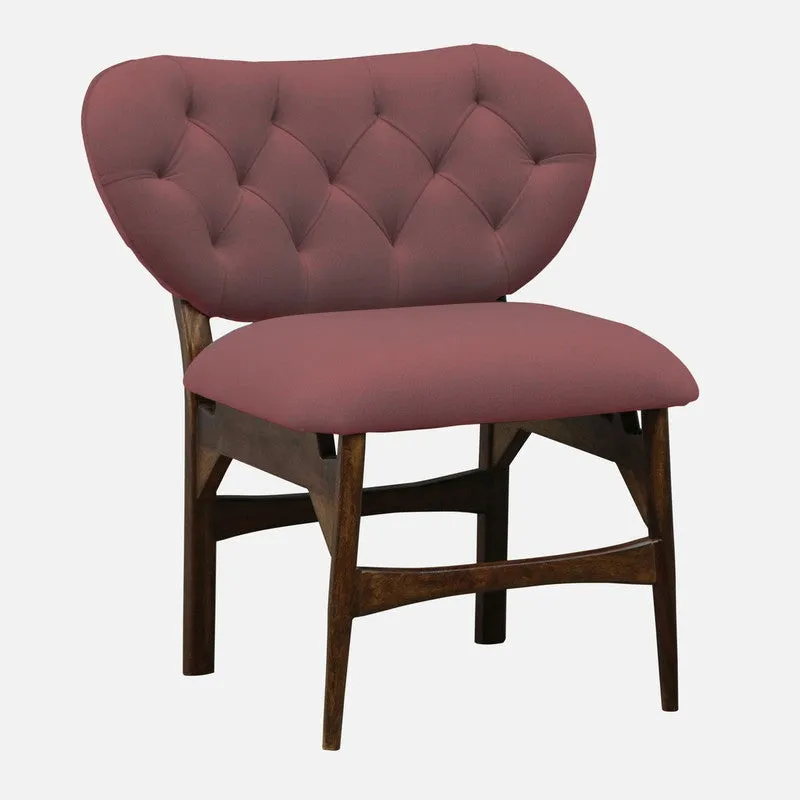 Racknest Rose Wood Accent Chair - Pink media 4