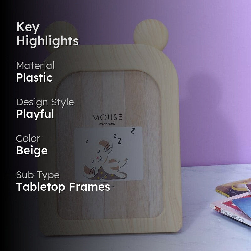 Teddy Play Photo Frame - Beige media 2