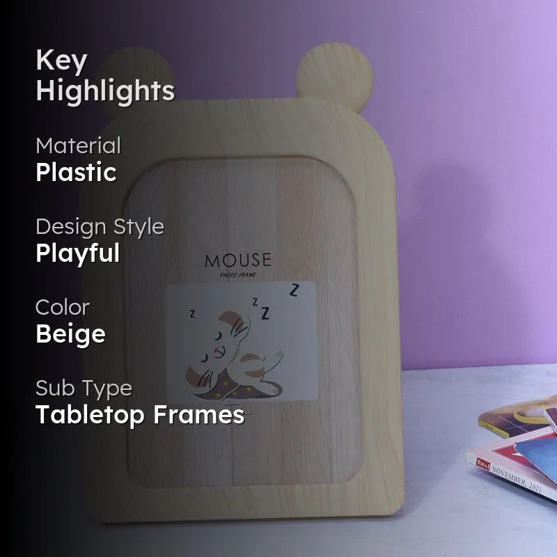 Teddy Play Photo Frame - Beige media 2
