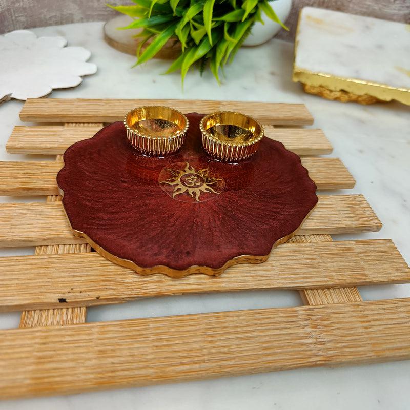 Surya Resin Pooja Thali