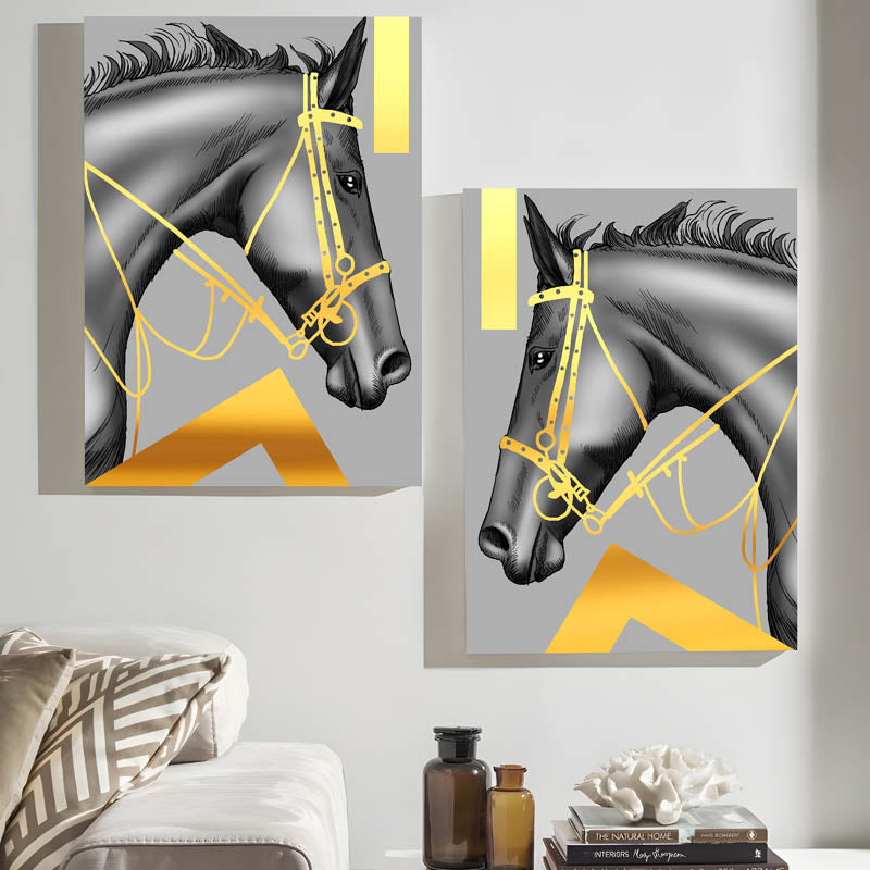 Alaric Stallion Wall Art - Set Of Two