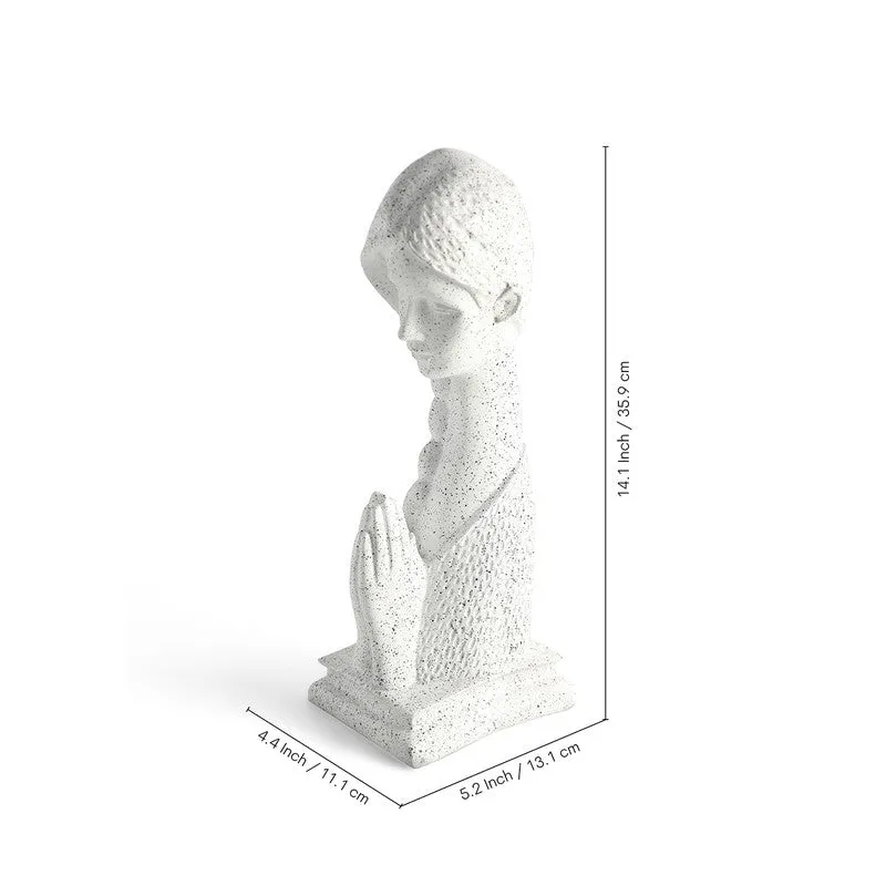 Praying Lady Resin Decorative Showpiece media 7