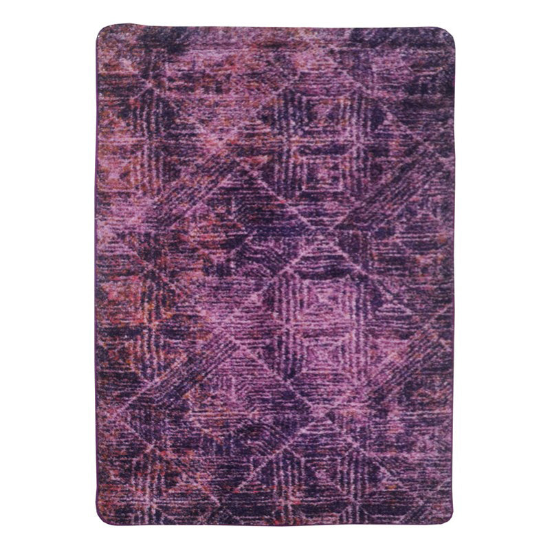 Elyros Abstract Micro Fiber Area Rug - Purple