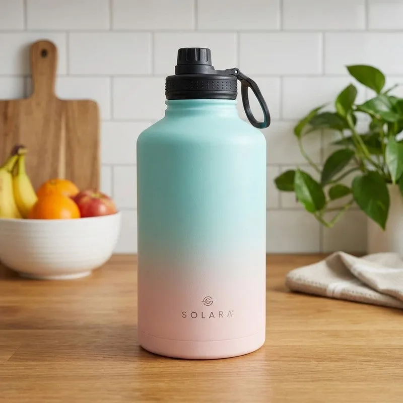 Solara Insulated Stainless Steel Bottle (2000 mL) - Pink,Blue media 1