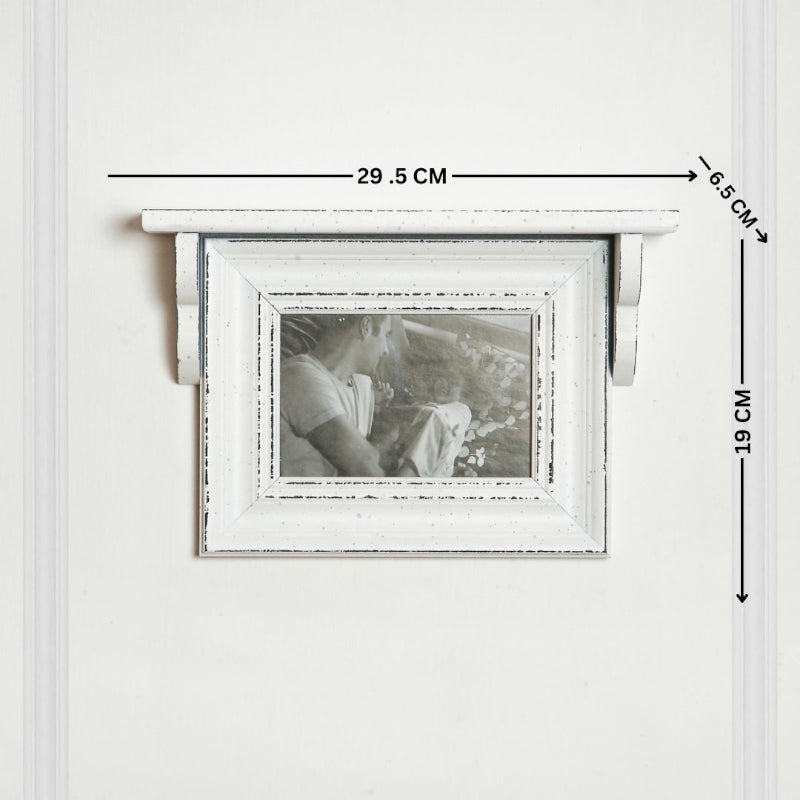 Meso Photo Frame With Wall Shelf - White media 6