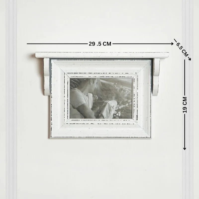 Meso Photo Frame With Wall Shelf - White media 6