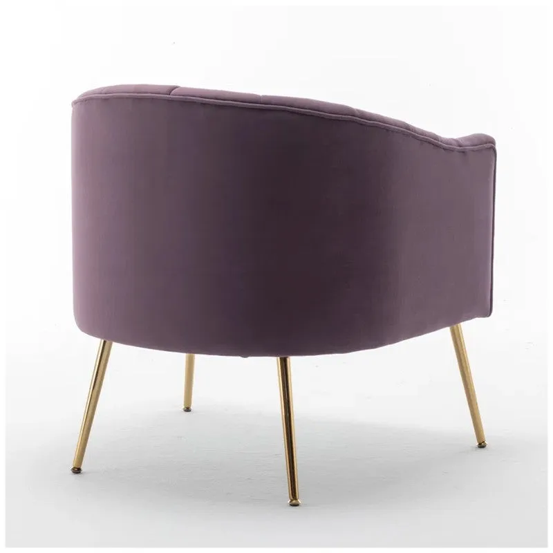 Plaino Neem Wood Accent Chair - Purple media 8