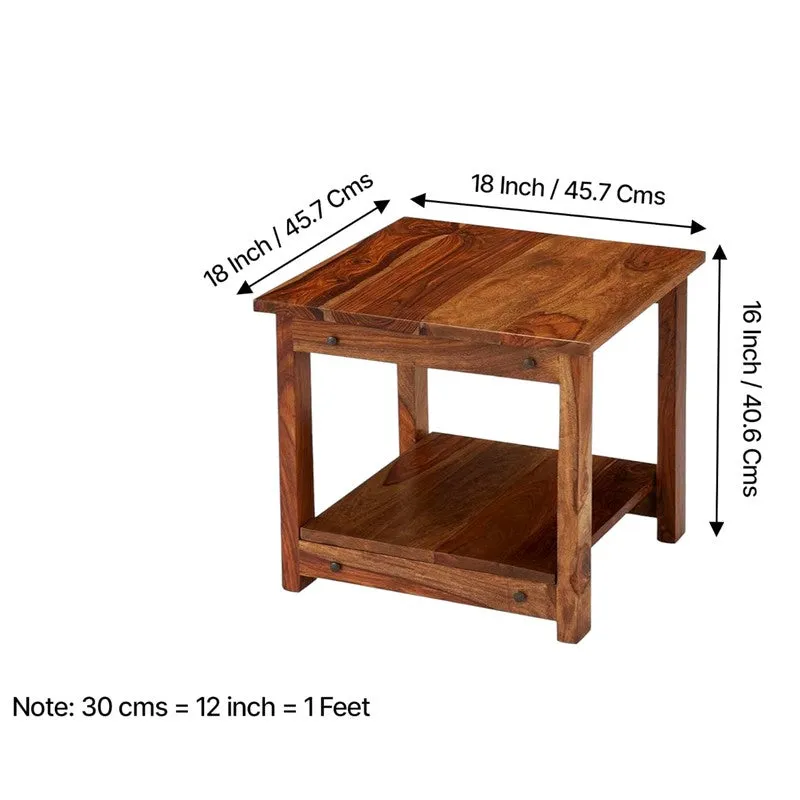 Yavex Sheesham Wooden Center Table - Brown media 12
