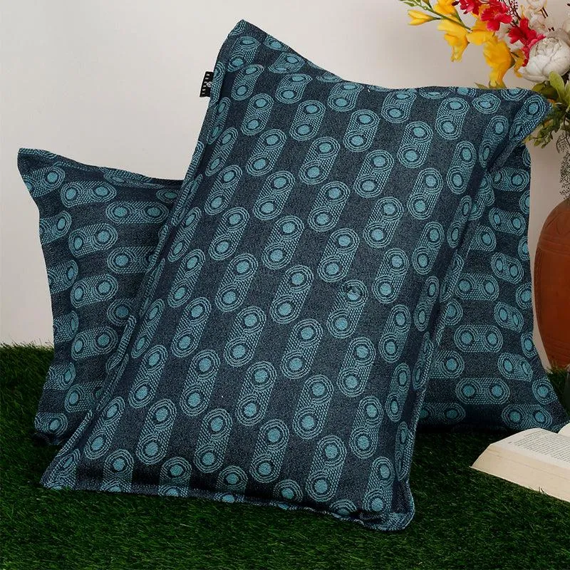 Hace Chroma Pillow Cover (Blue) - Set Of Two media 1