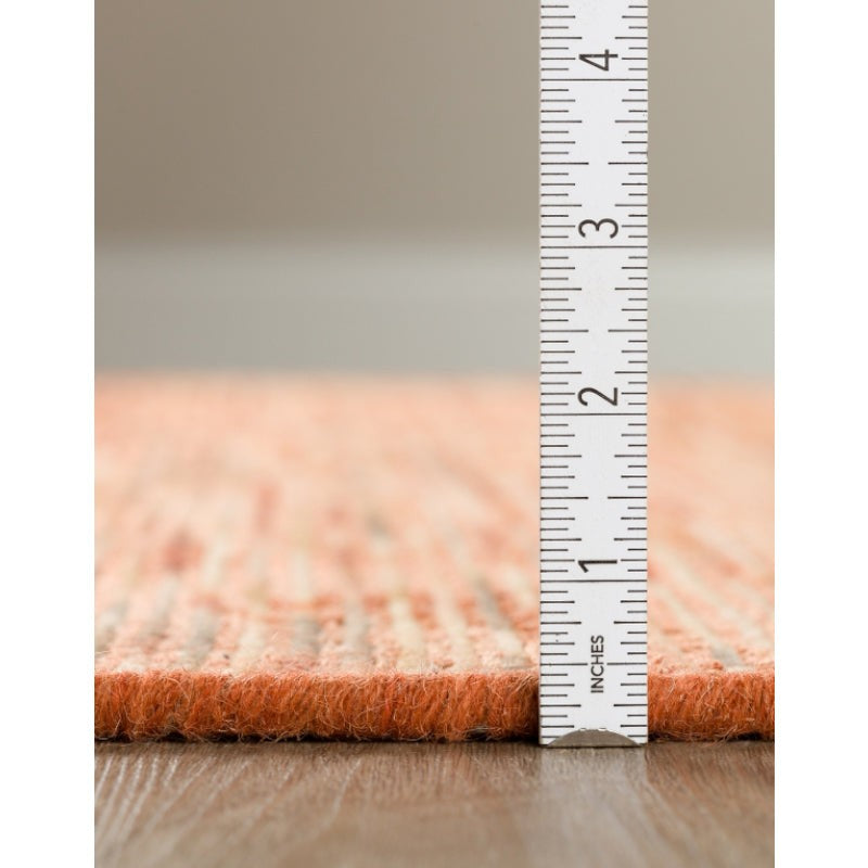 Lasumi Hand Woven Wool Rug - Orange media 8