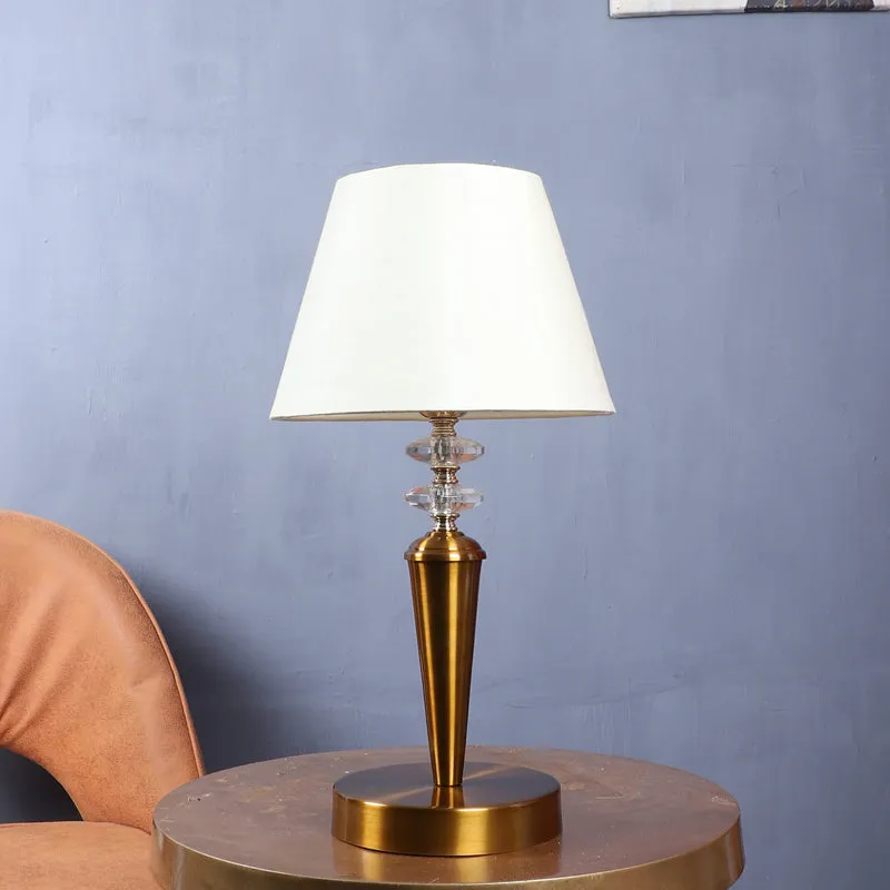 Cole Iron Table Lamp - White,Gold media 3