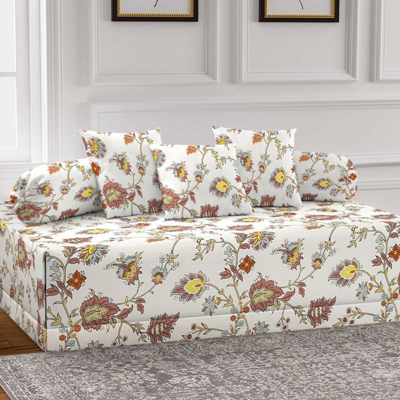 Earthy Vines Diwan Set - Six Piece Set