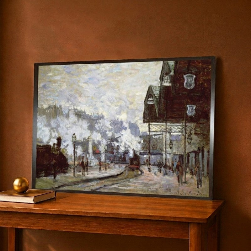 Gare Saint-Lazare Paris Canvas Wall Painting - 12 x 9 Inches