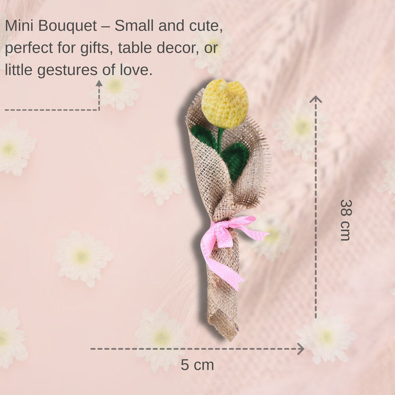Crochet Handmade Tulip Bouquet - Yellow media 9