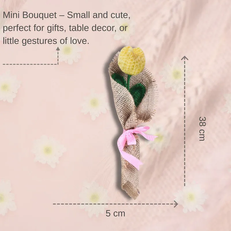 Crochet Handmade Tulip Bouquet - Yellow media 9