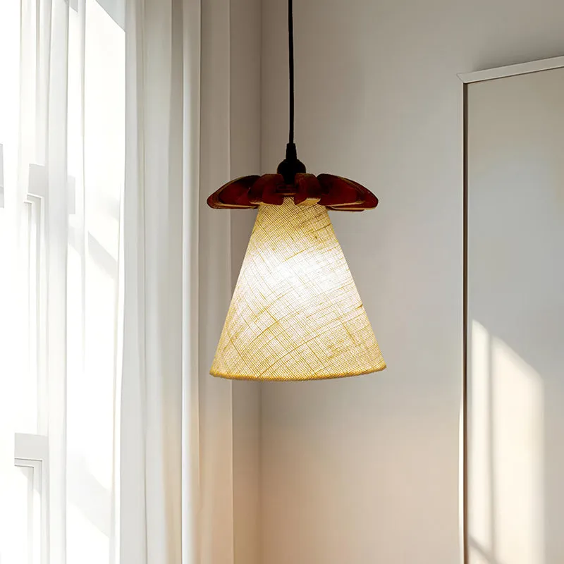 Levite Single Wooden Ceiling Lamp media 1