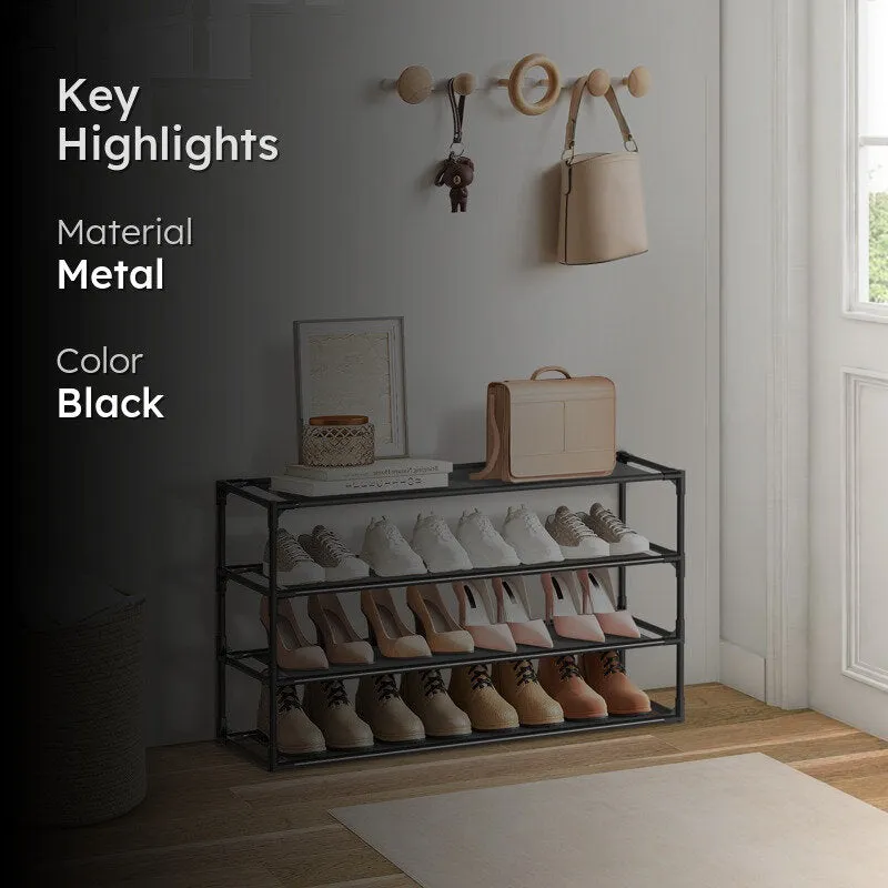 Optimized Metal Shoe Rack - Black media 2