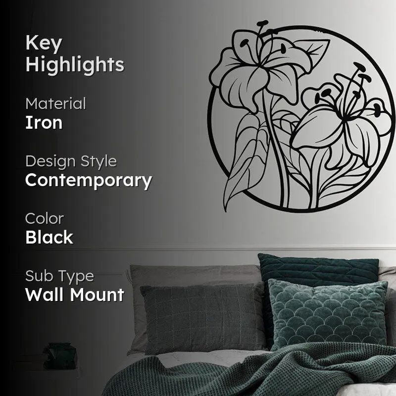 Bloom Black Iron Wall Accent media 2