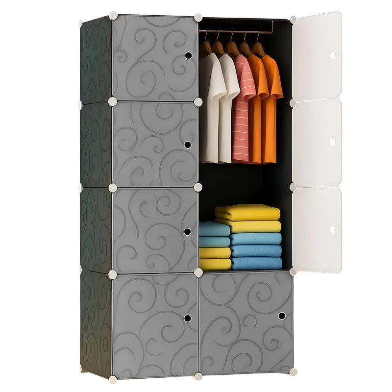 Rioware StackCraft Home Storage Wardrobe Racks - Grey media 4