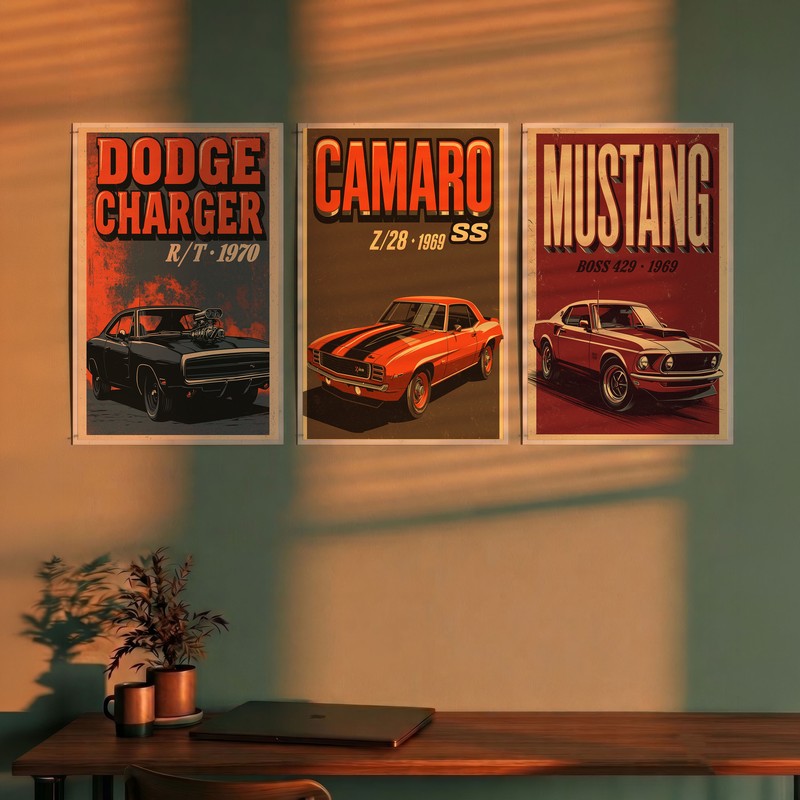 Nitro Streets Cars Polymer Wall Poster