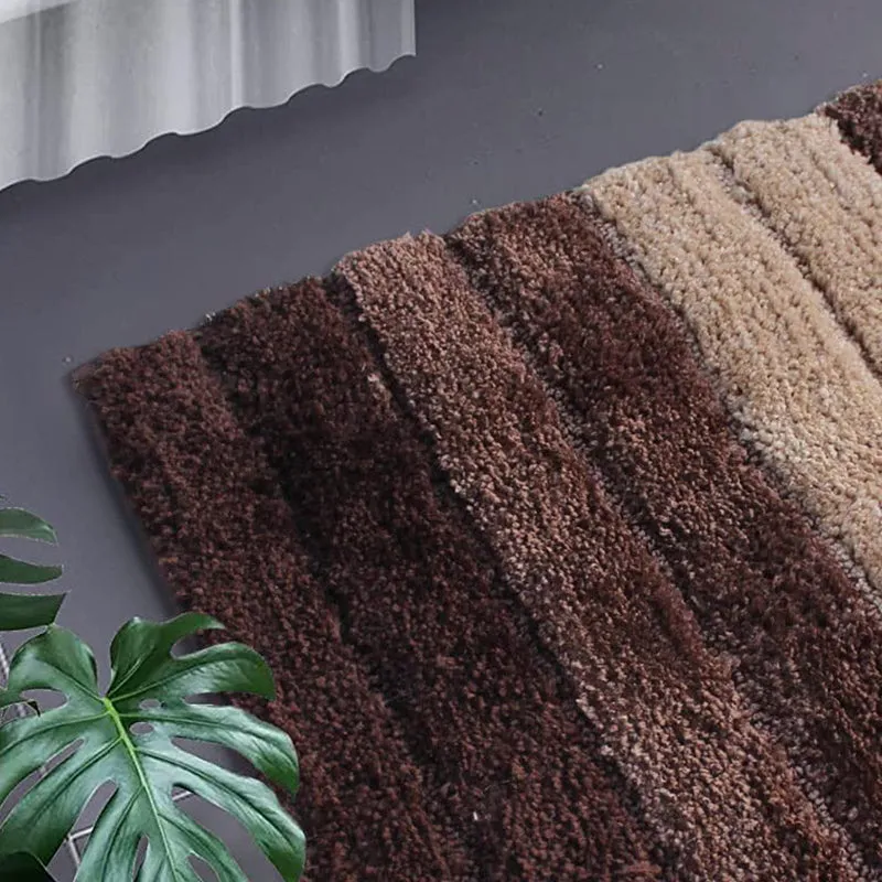 Line Luxe Bath Mat - Brown, Black media 3