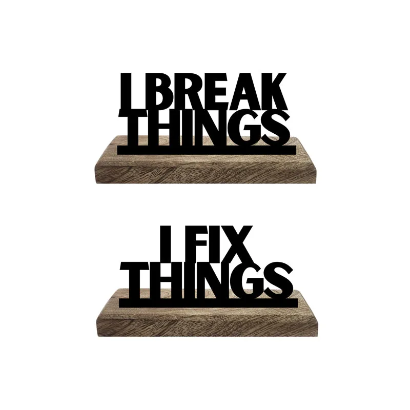 Breaker & Fixer Typography Showpiece - Set Of Two media 4