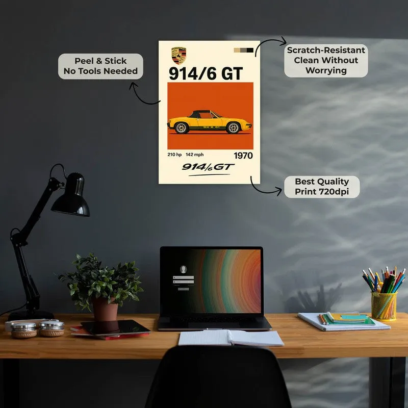 Porsche Performance Wall Poster - Yellow media 6