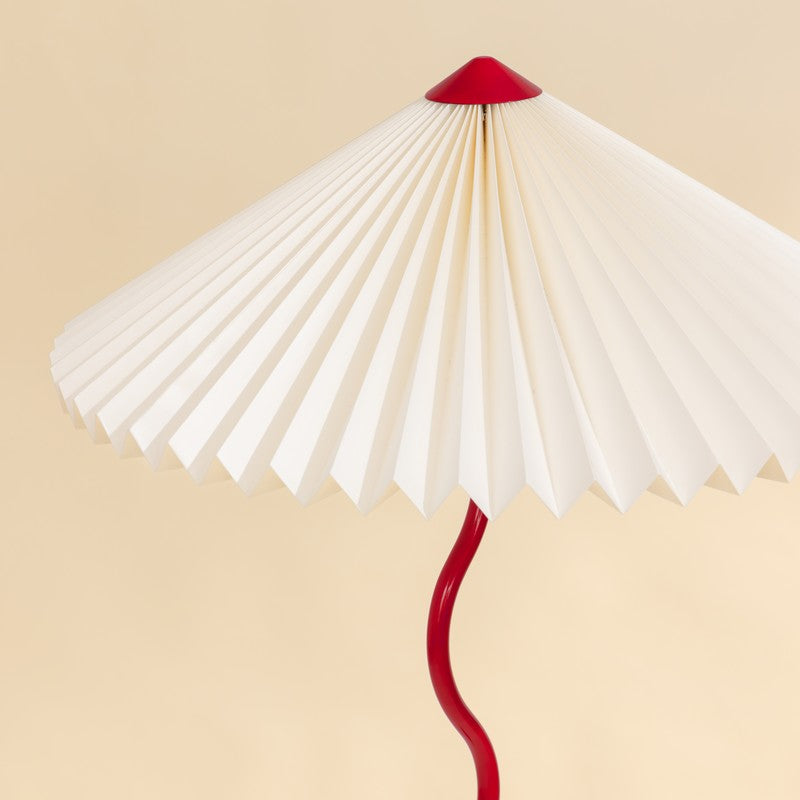 Fig Living Wavy Iron Floor Lamp - Crimson Red media 8