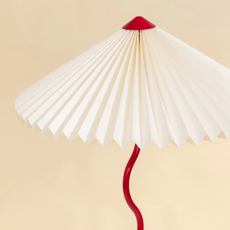 Fig Living Wavy Iron Floor Lamp - Crimson Red media 8
