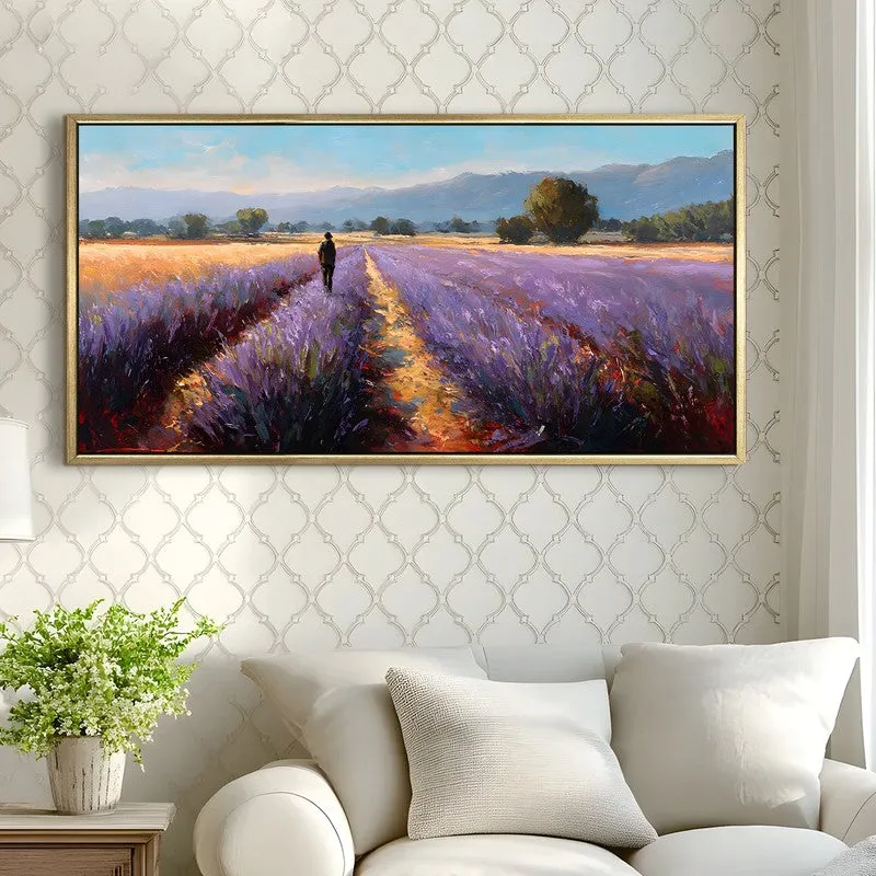 Lavender Whispers Canvas Wall Painting With Frame media 4