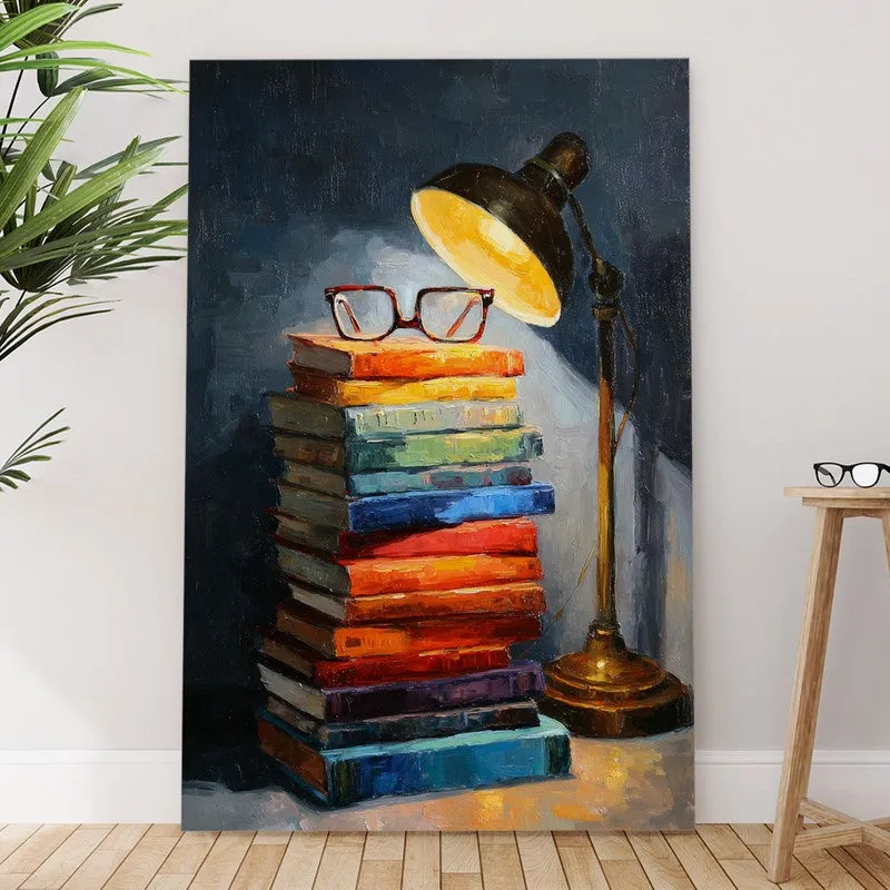 Books & Light Still Life Canvas Wall Art media 6