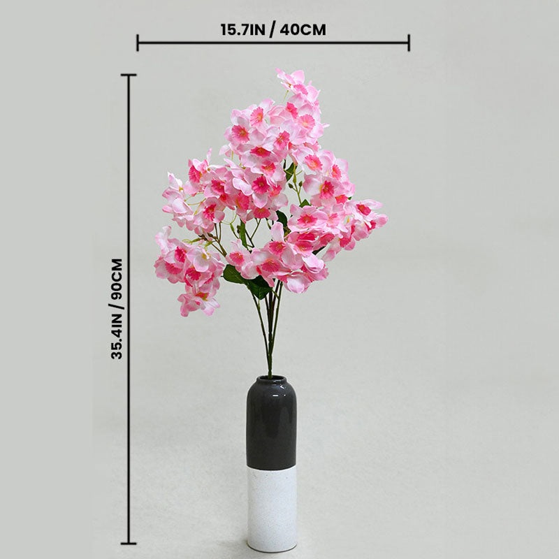 Faux Everlasting Daffodil Flower Stick - Pink media 4