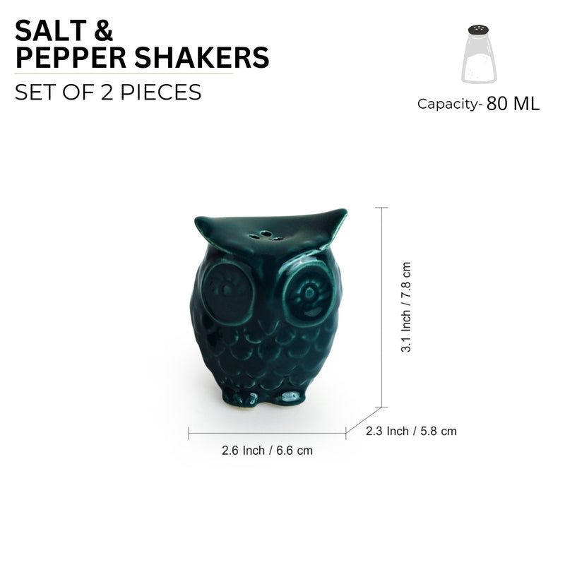 Teal Hoot handcrafted Salt & Pepper Shaker - Set Of Two media 7