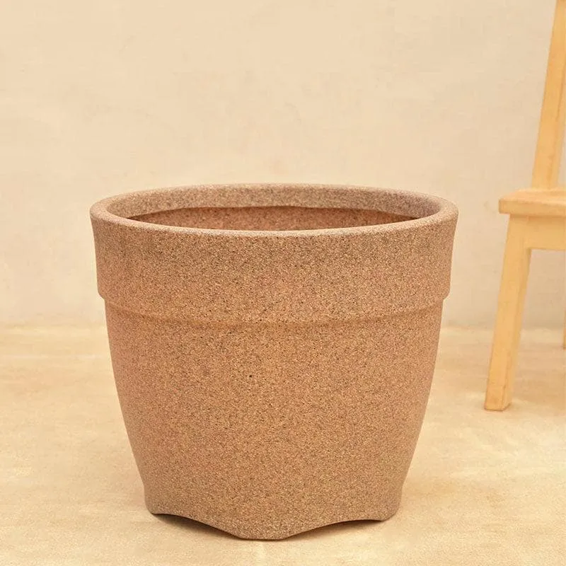 Ugaoo Barca Round Medium Planter - Sand media 5