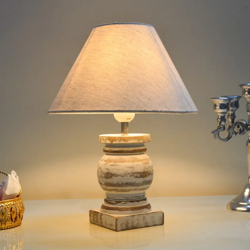 MonoCraft Wooden Table Lamp - White media 4