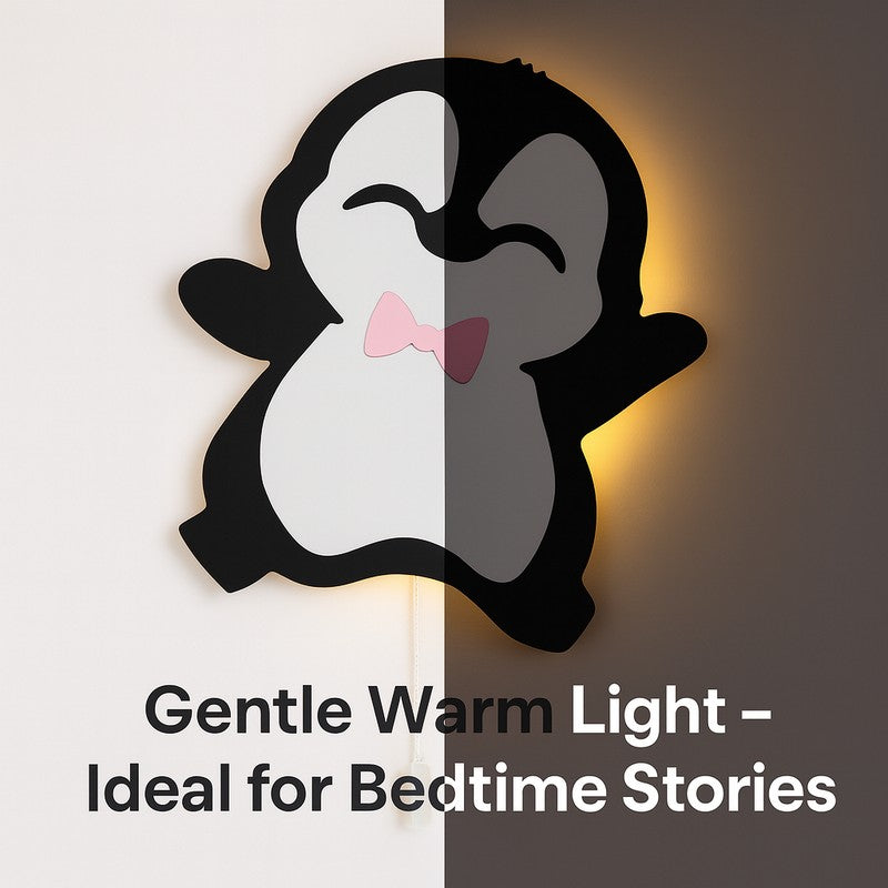Snuggle Penguin Battery Operated MDF Wall Lamp media 8