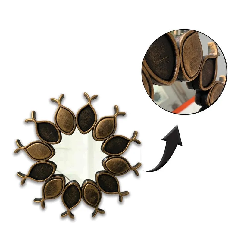 Glimmerra Glass Wall Mirror (Brown) - Set Of Three media 4