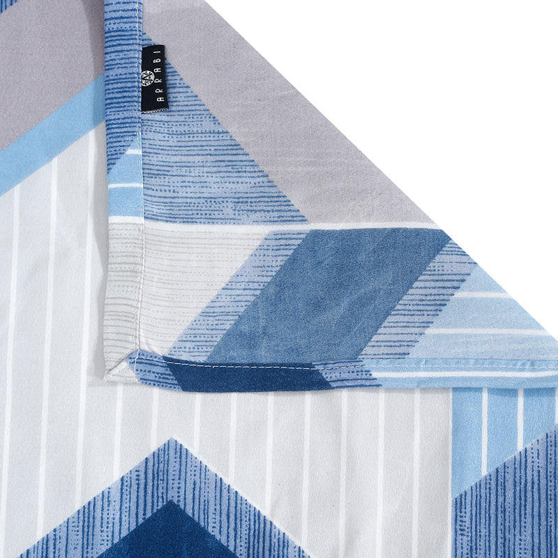 Chevron Ocean Geometric Bedsheet - 130 GSM media 6
