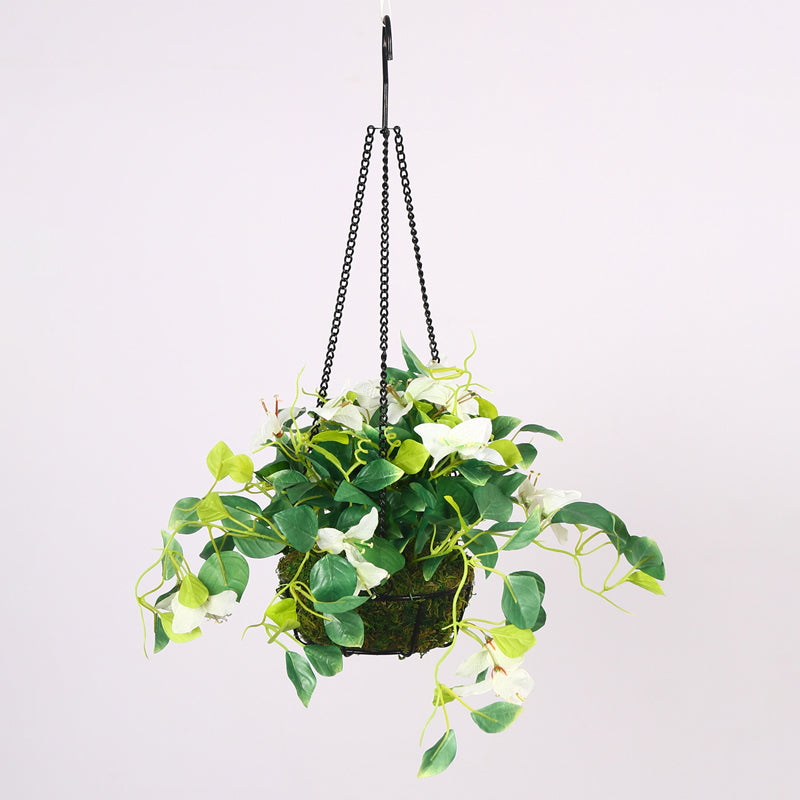 Peternia Artificial Hanging Bougainvillaea - White media 7