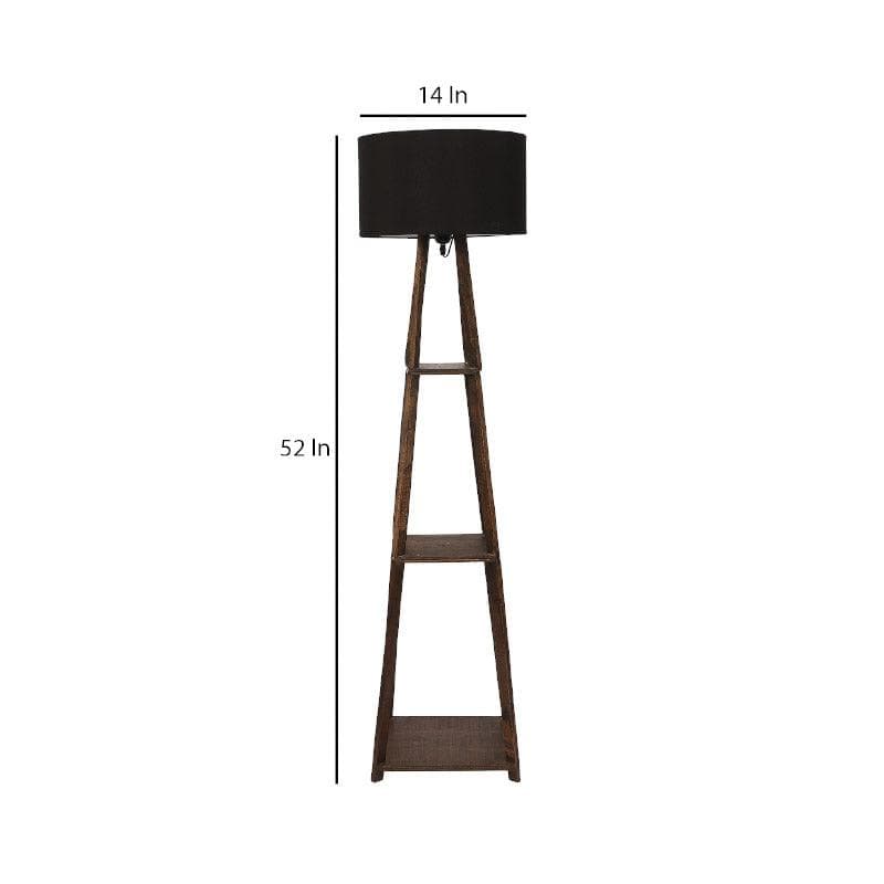Seasa Wistera Floor With Shelf Lamp With Shelf - Black media 6